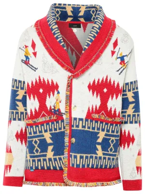 Alanui Winter Magic Knitted Straight Hem Cardigan