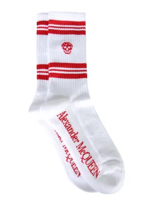 Alexander McQueen Logo Skull Crew Socks