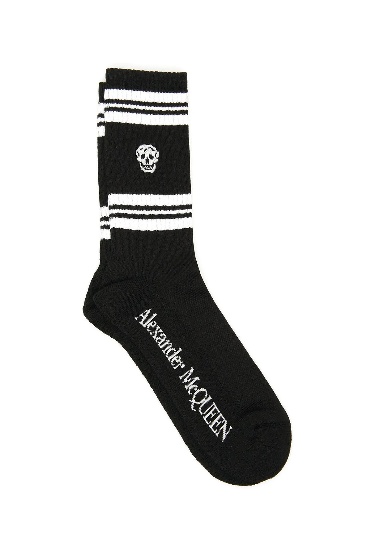 Alexander McQueen Logo Skull Crew Socks