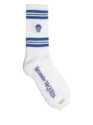 Alexander McQueen Logo Skull Crew Socks