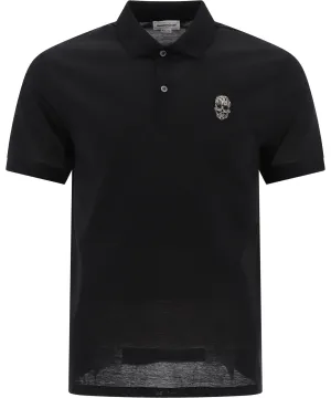 Alexander McQueen Skull Embellished Polo Shirt