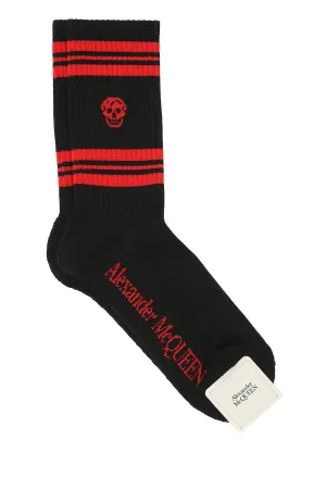 Alexander McQueen Skull Embroidered Socks
