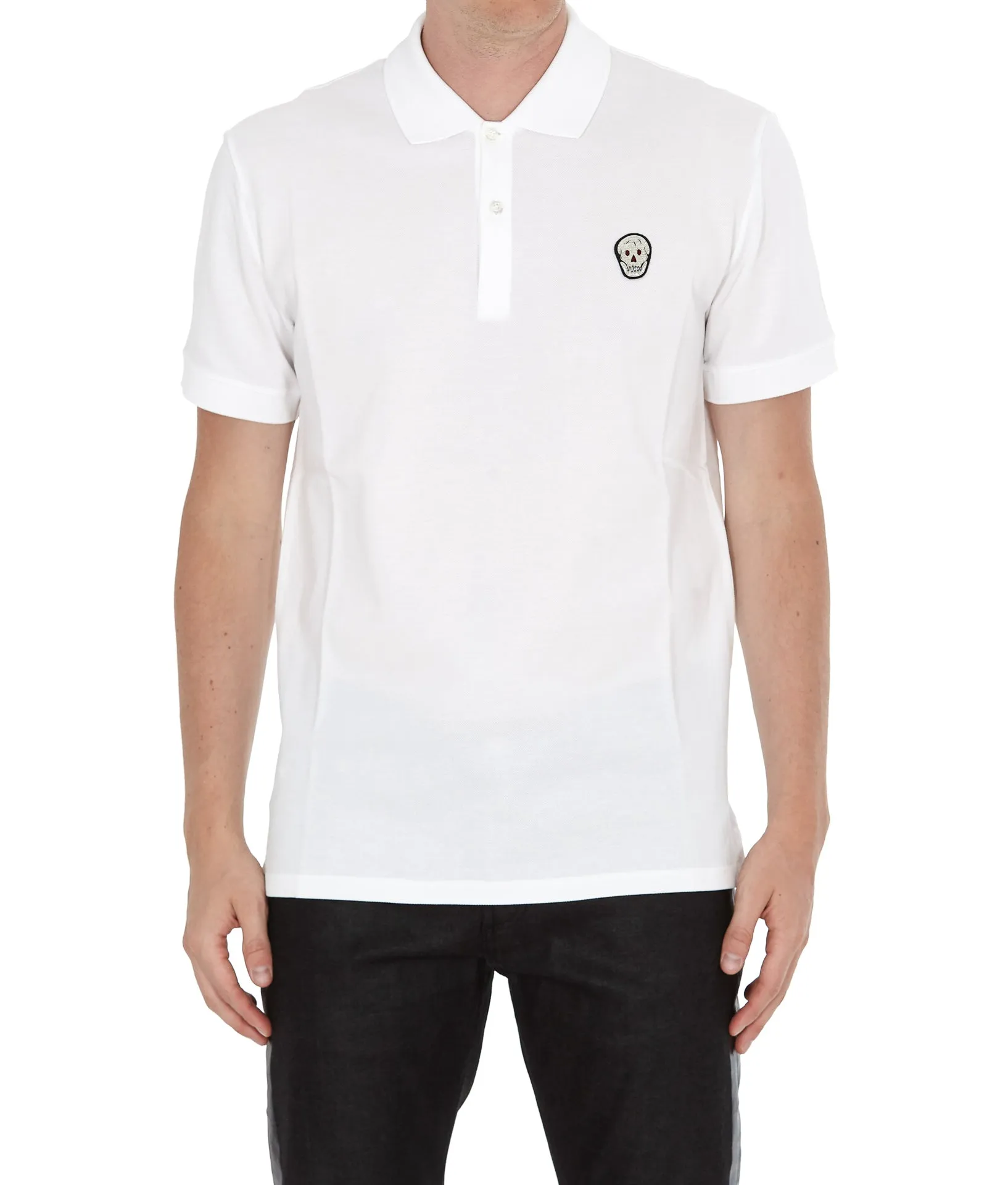 Alexander McQueen Skull Patch Polo Shirt