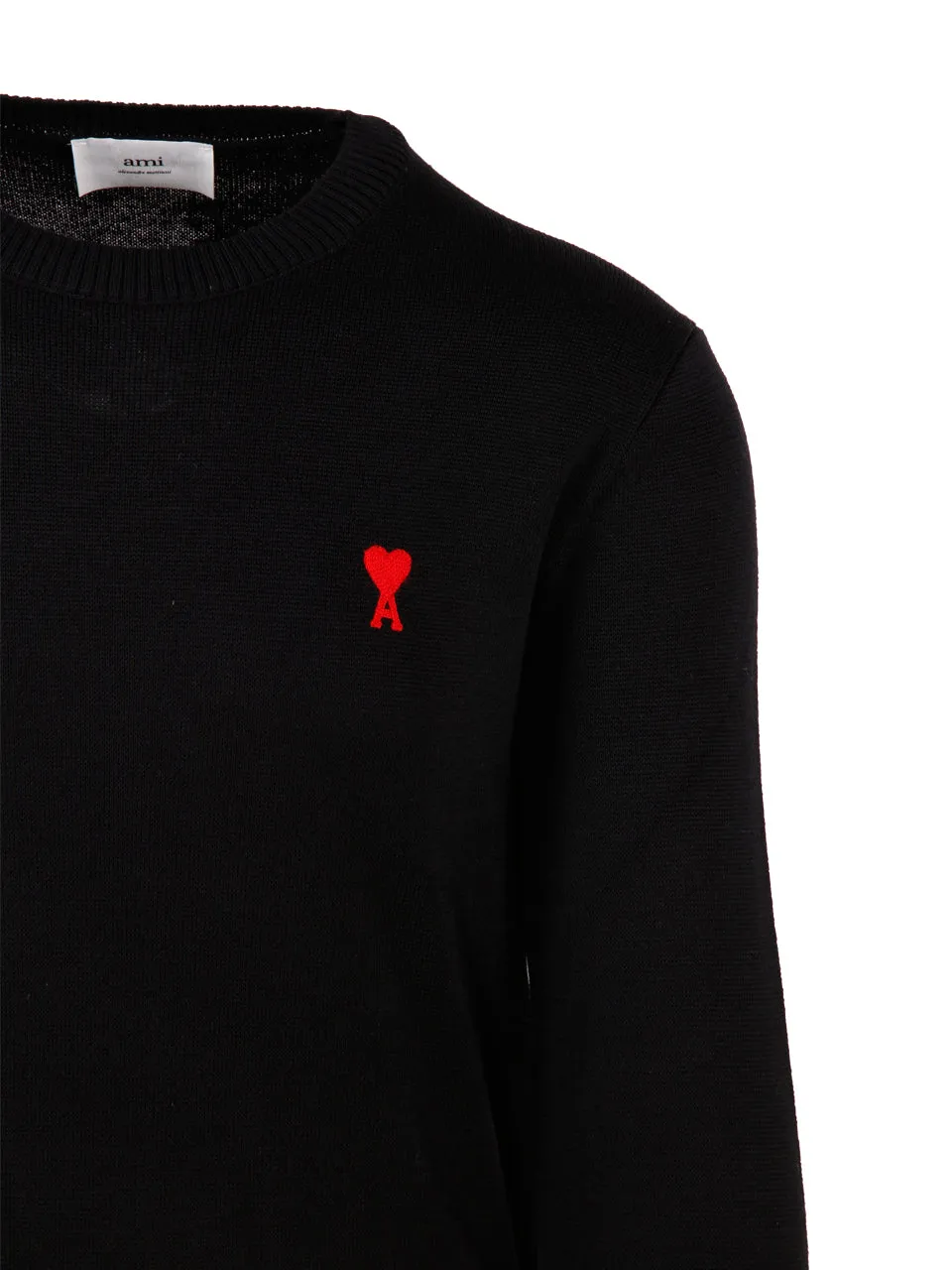 AMI Logo Embroidered Knitted Jumper