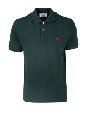 AMI Logo Embroidered Polo Shirt