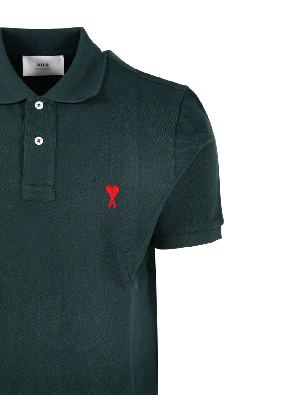 AMI Logo Embroidered Polo Shirt