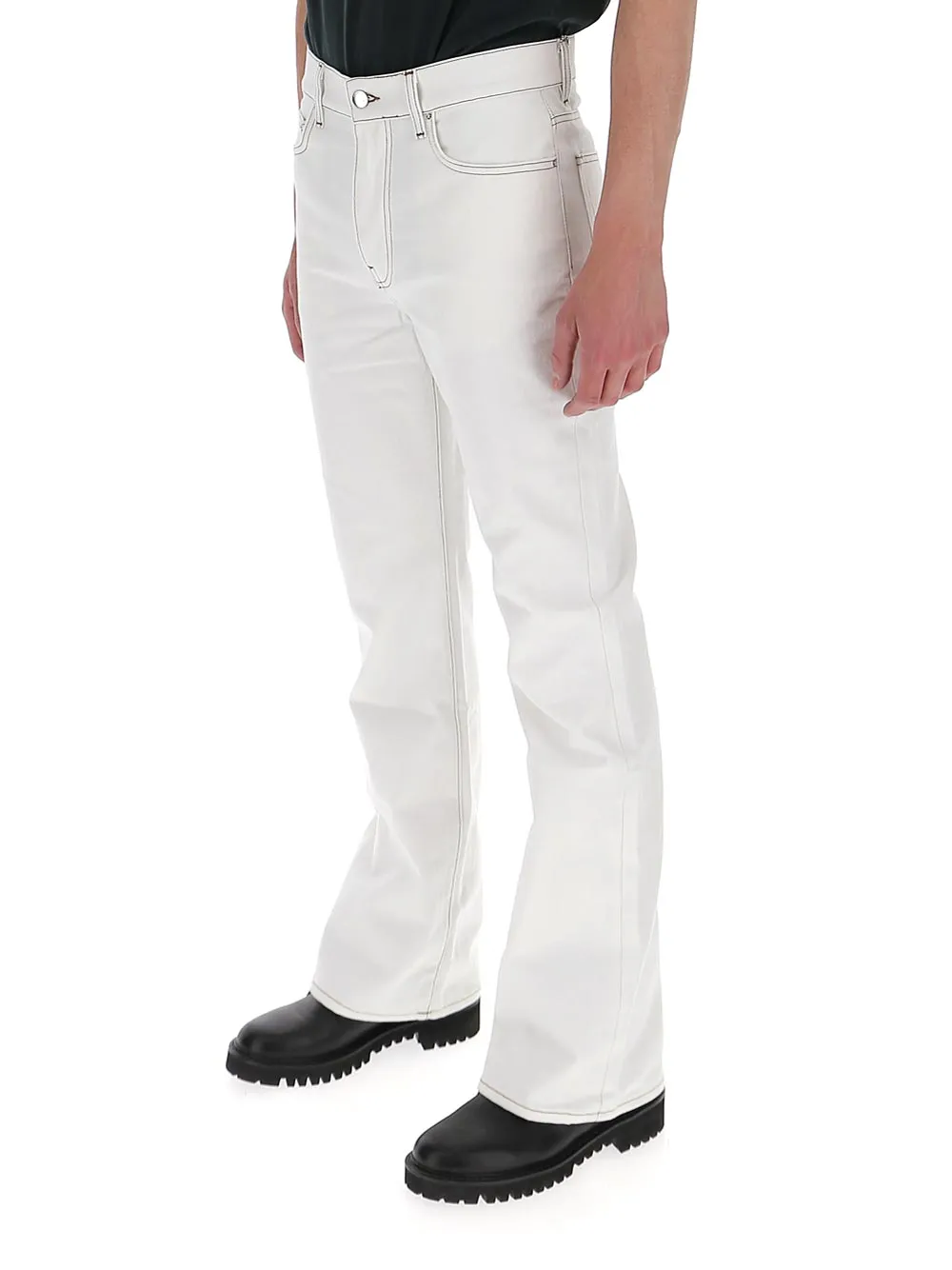 Amiri Logo Patch Flared Jeans