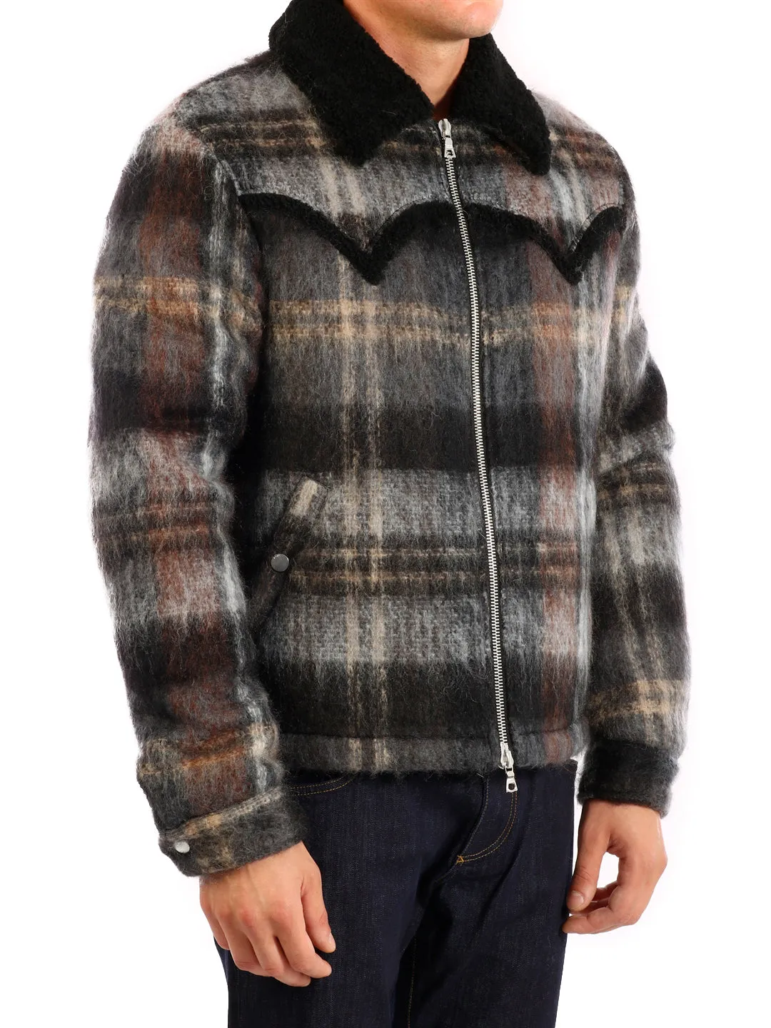 Amiri Zipped Plaid Jacket