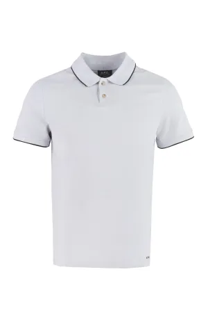 A.P.C. Striped Collar Polo Shirt