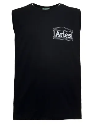 Aries Logo Printed Crewneck Tank Top
