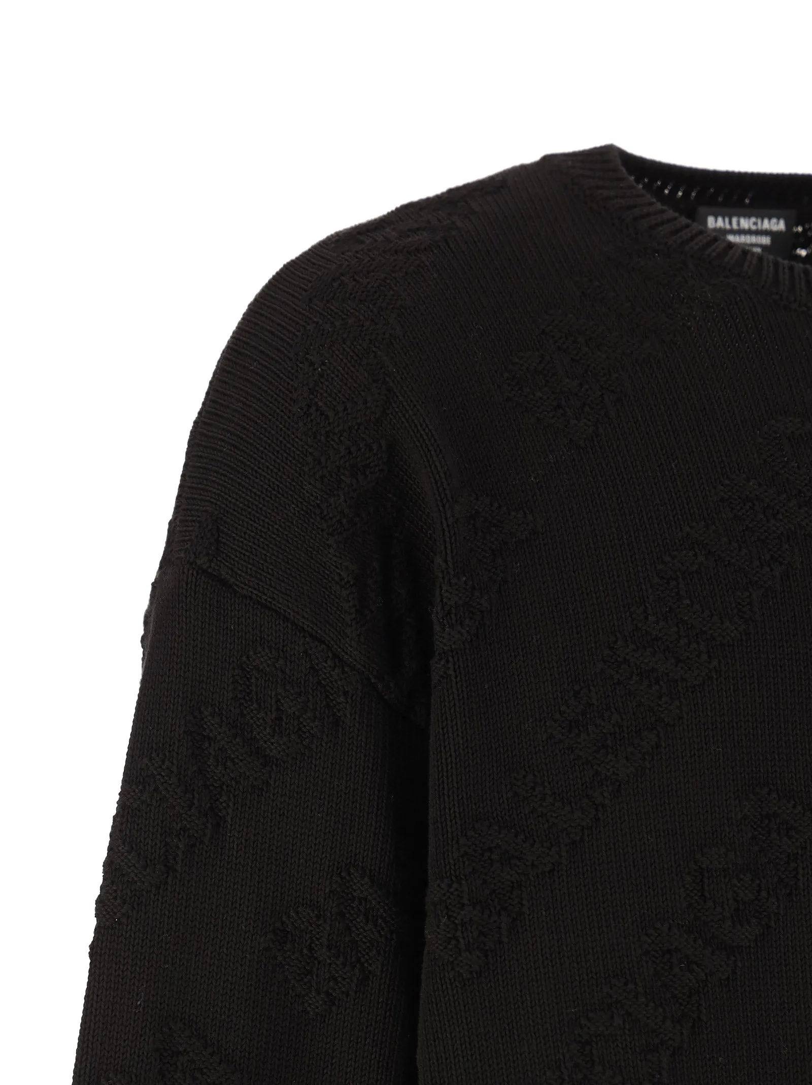 Balenciaga Allover Jacquard Knit Sweater
