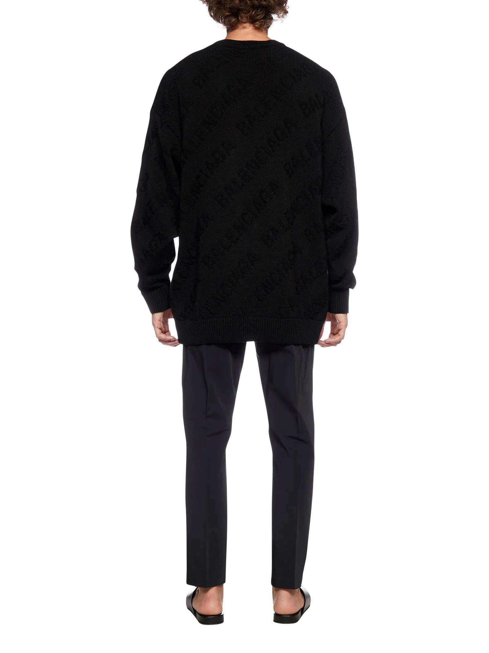 Balenciaga Allover Jacquard Knit Sweater