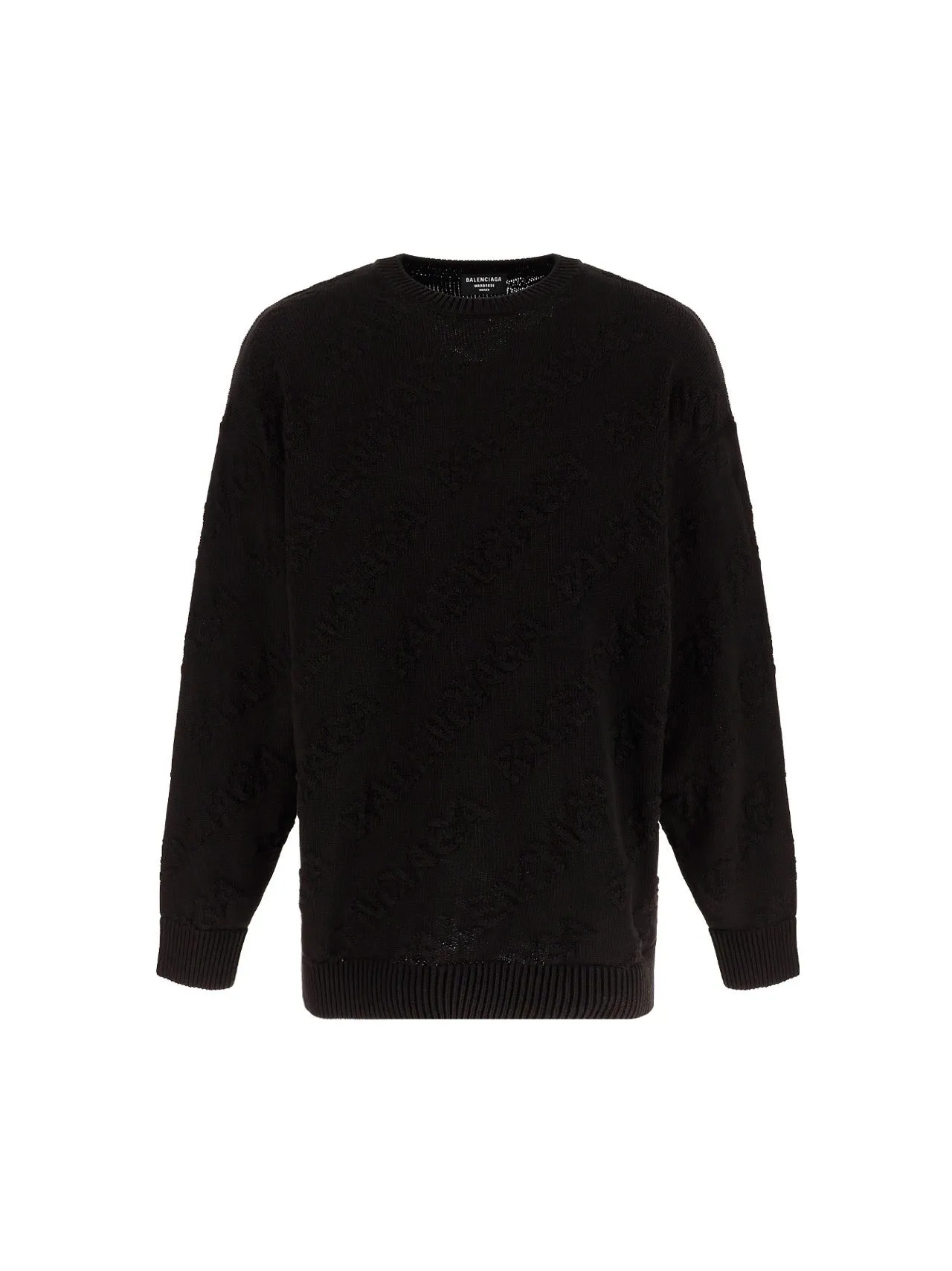 Balenciaga Allover Jacquard Knit Sweater