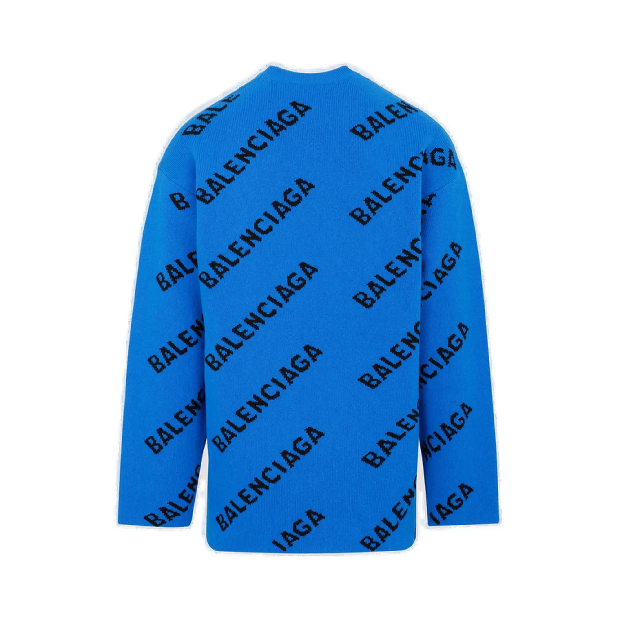 Balenciaga Allover Logo Intarsia Sweater