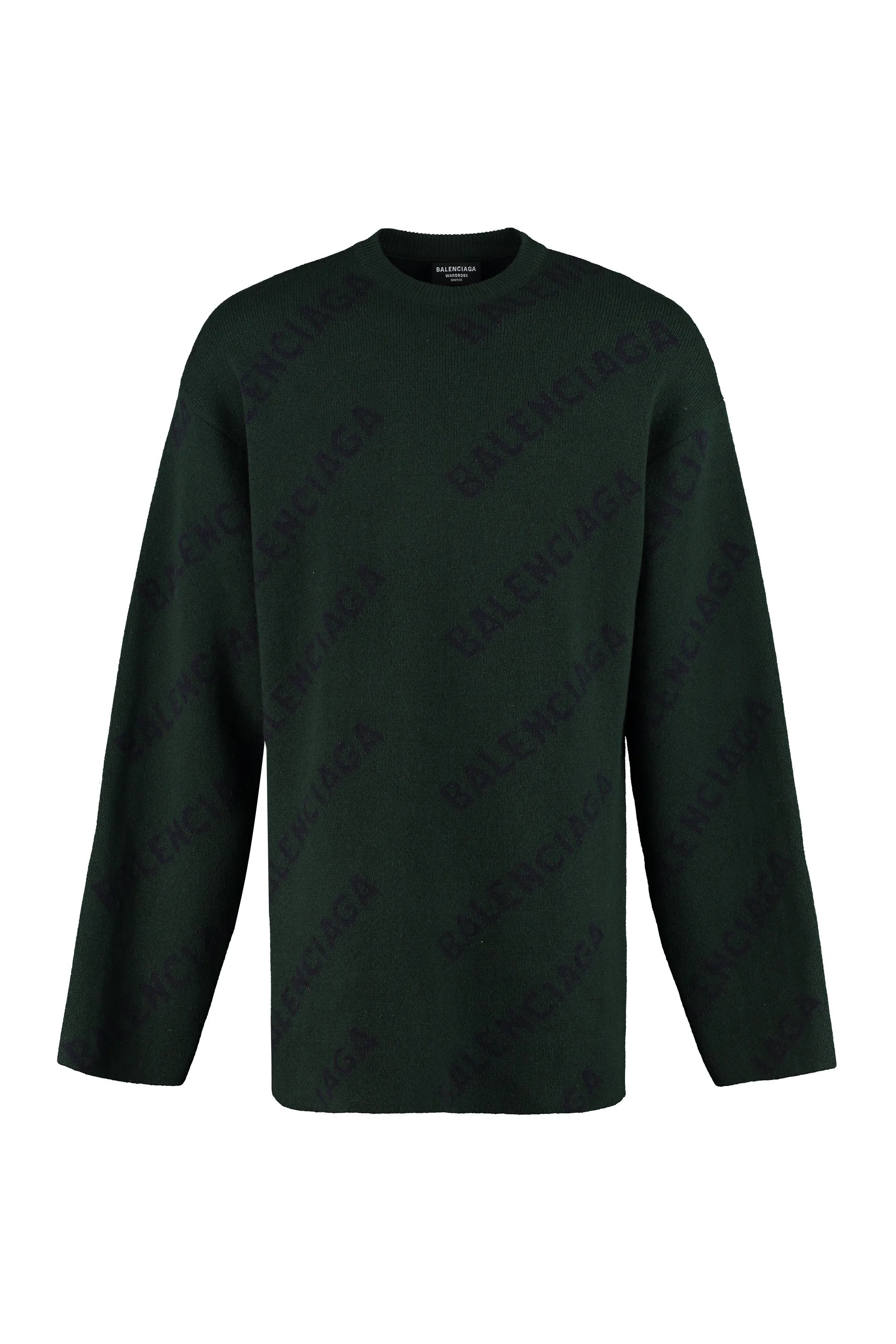 Balenciaga Allover Logo Intarsia Sweater