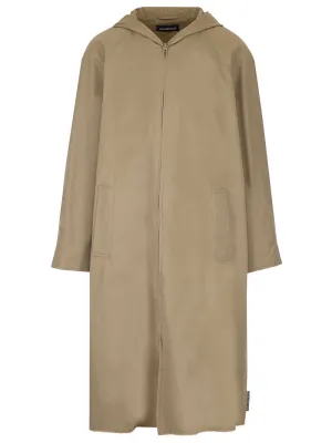 Balenciaga Hooded Zip-Up Coat