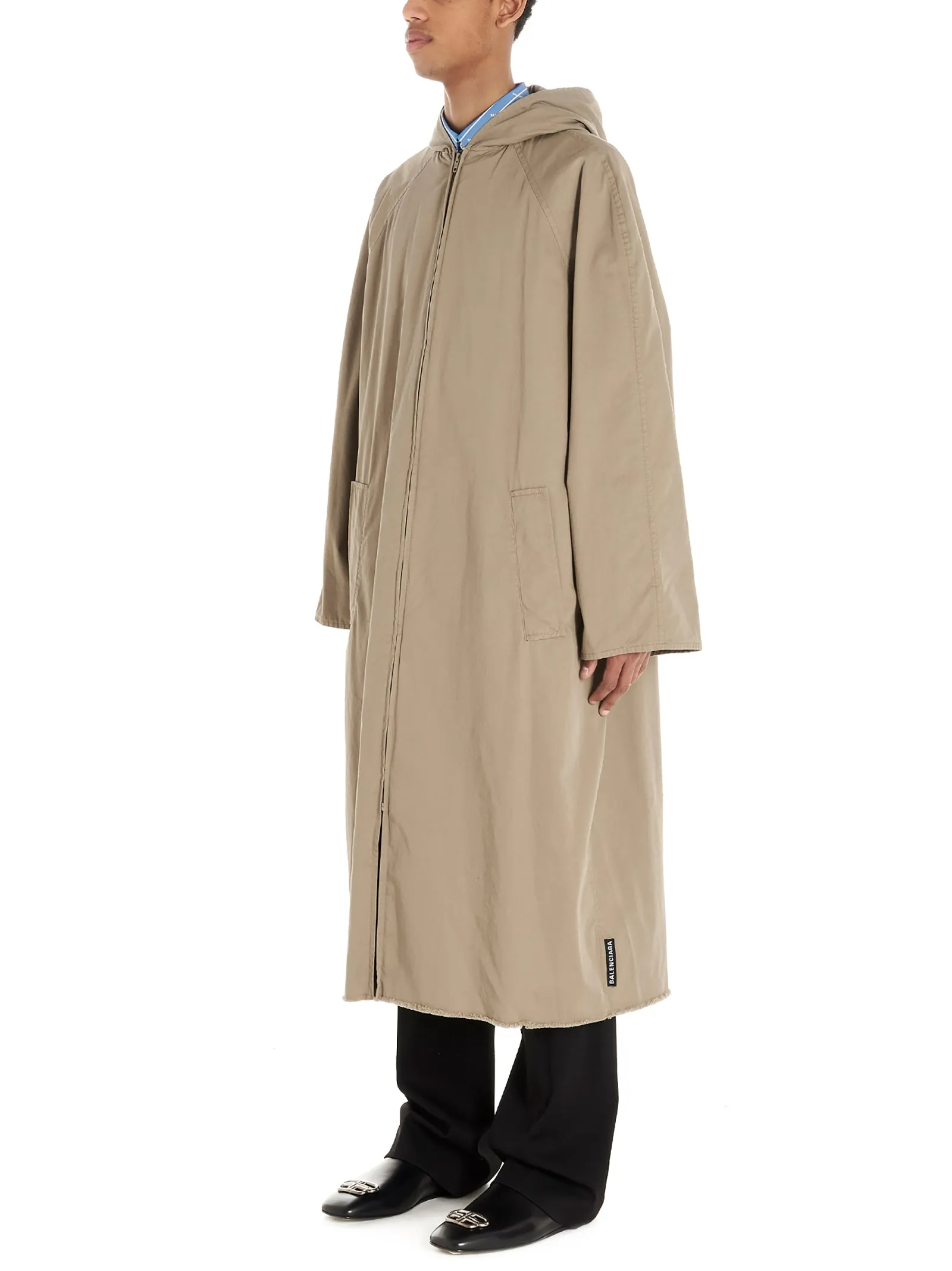 Balenciaga Hooded Zip-Up Coat