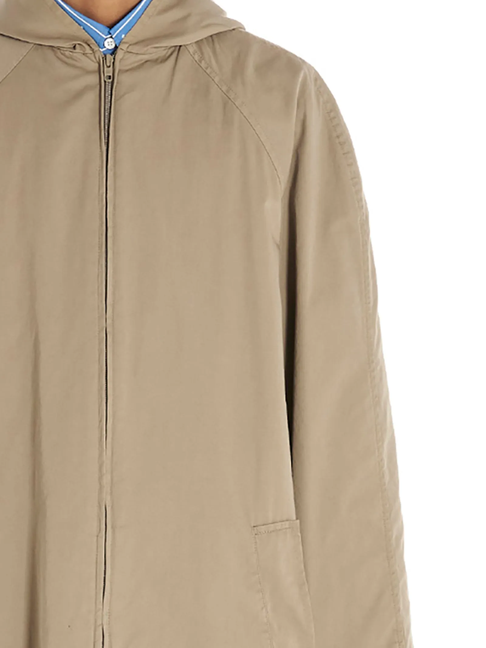 Balenciaga Hooded Zip-Up Coat