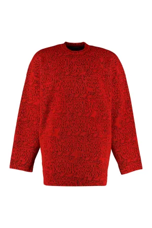 Balenciaga Logo Jacquard Knitted Jumper