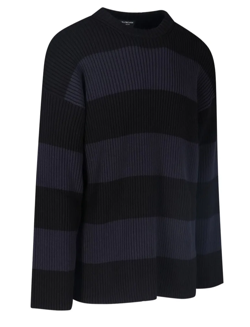 Balenciaga Striped Logo Sweater
