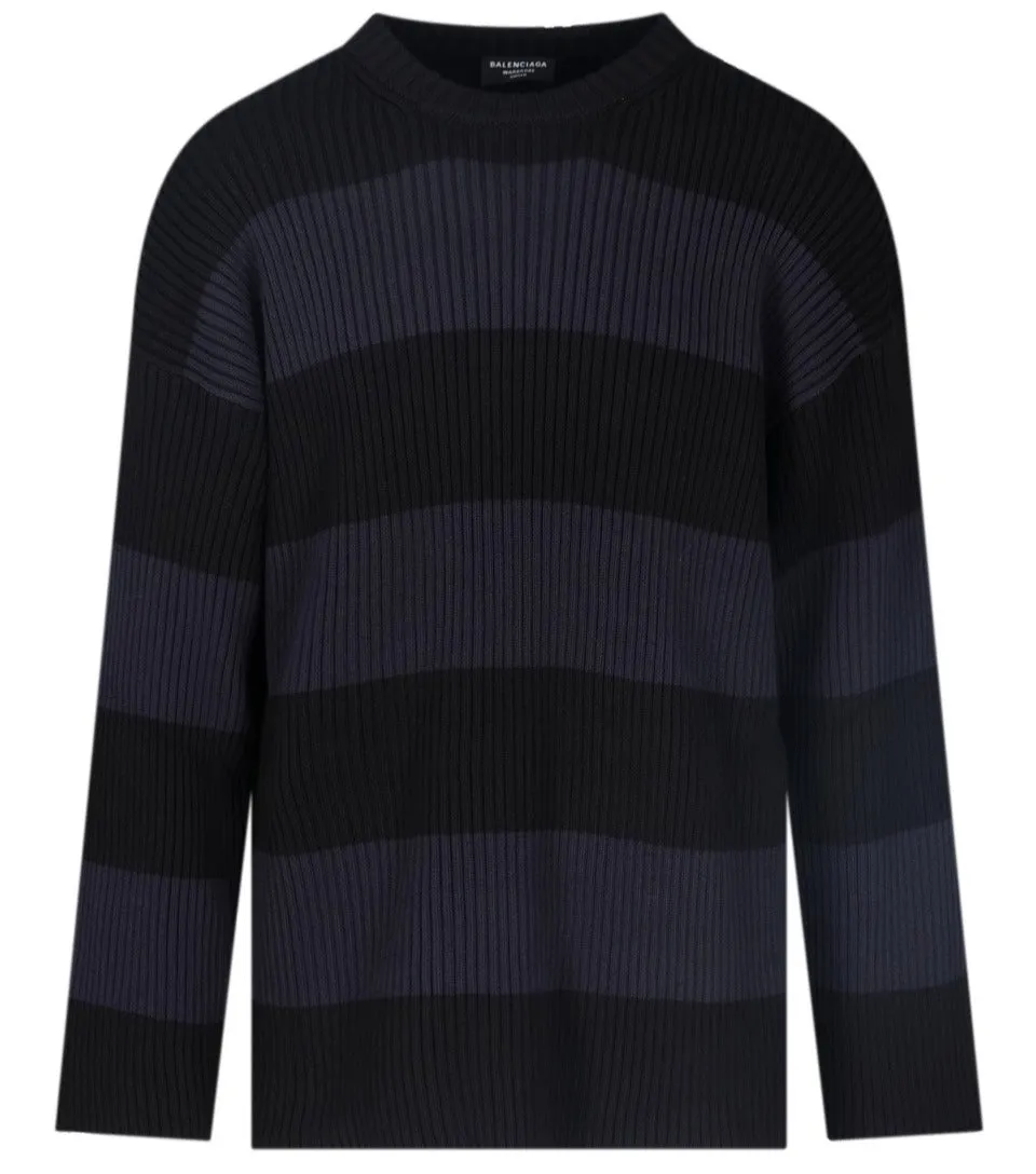 Balenciaga Striped Logo Sweater