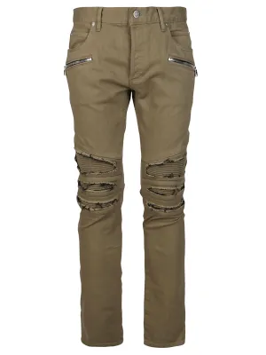 Balmain Distressed Panelled Jeans