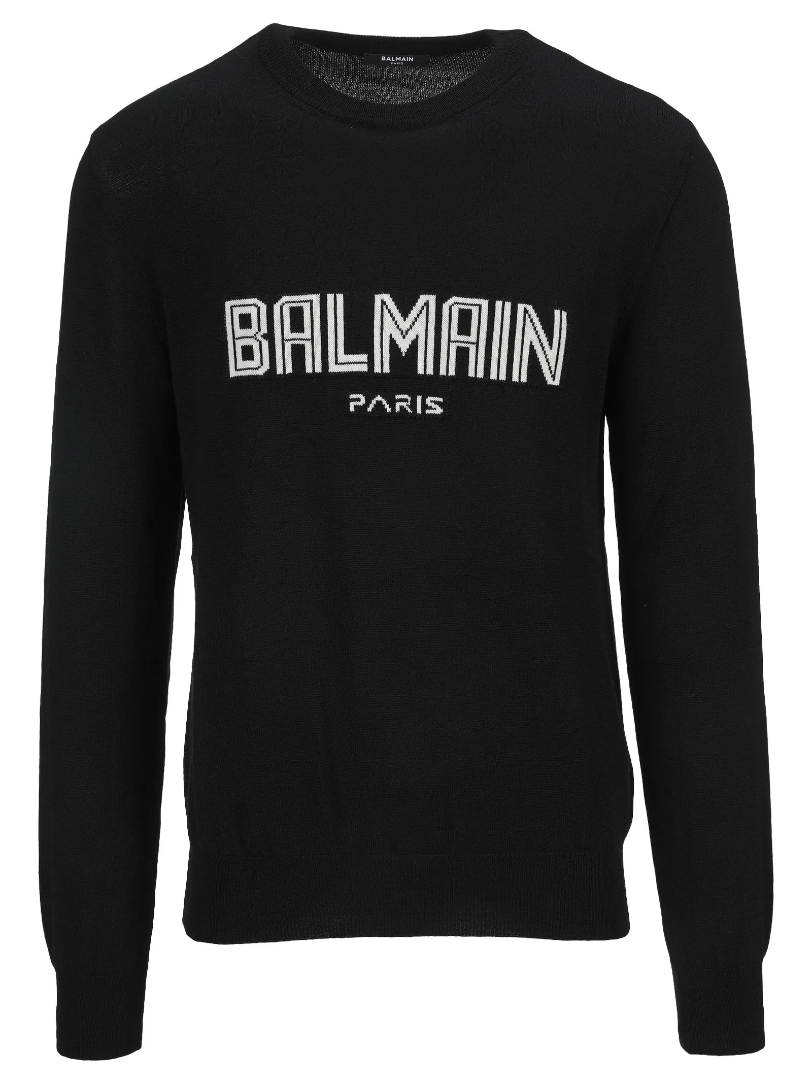 Balmain Logo Intarsia Knitted Jumper