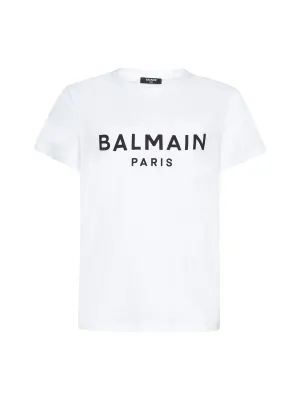 Balmain Logo Printed Crewneck T-Shirt
