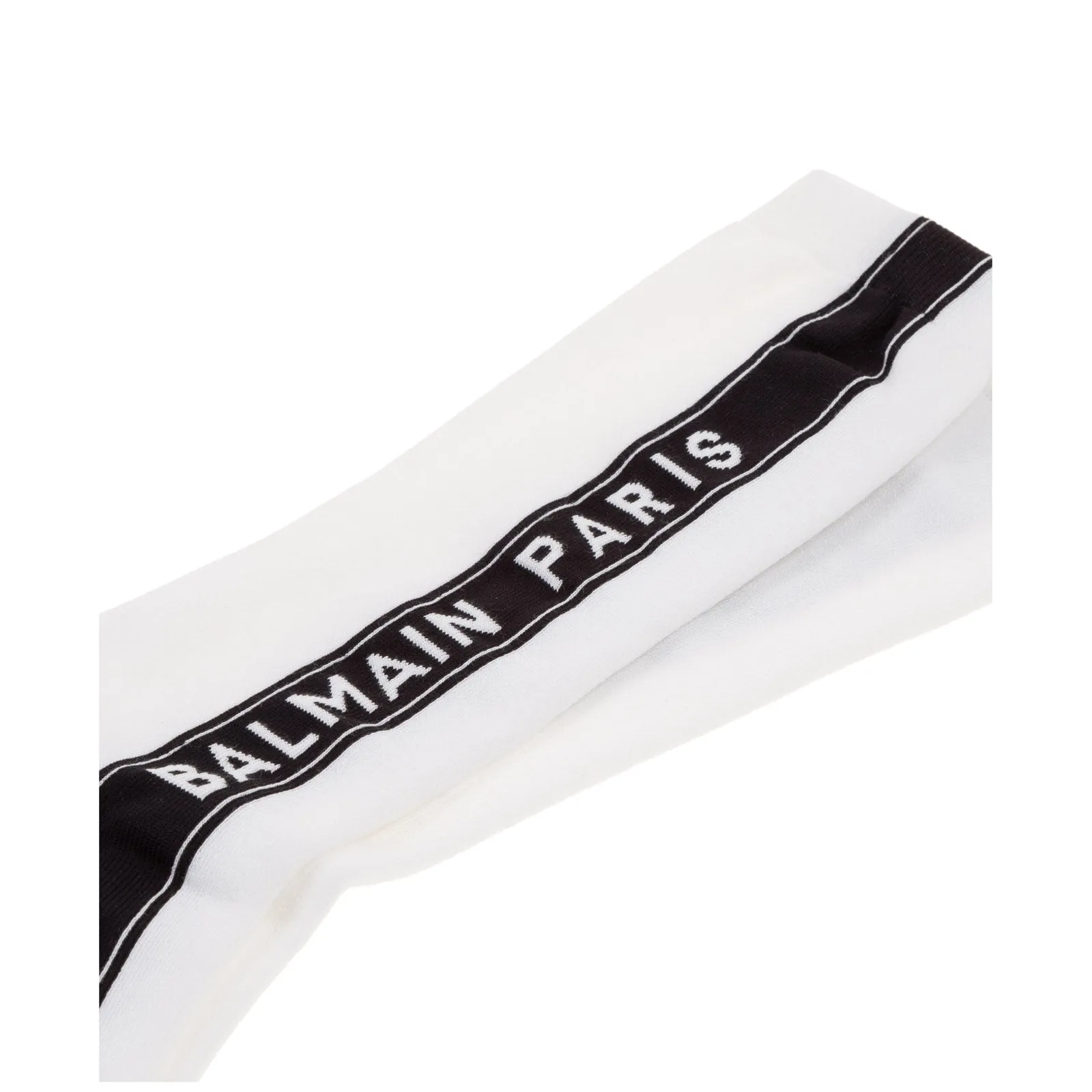 Balmain Logo Stripe Intarsia Socks