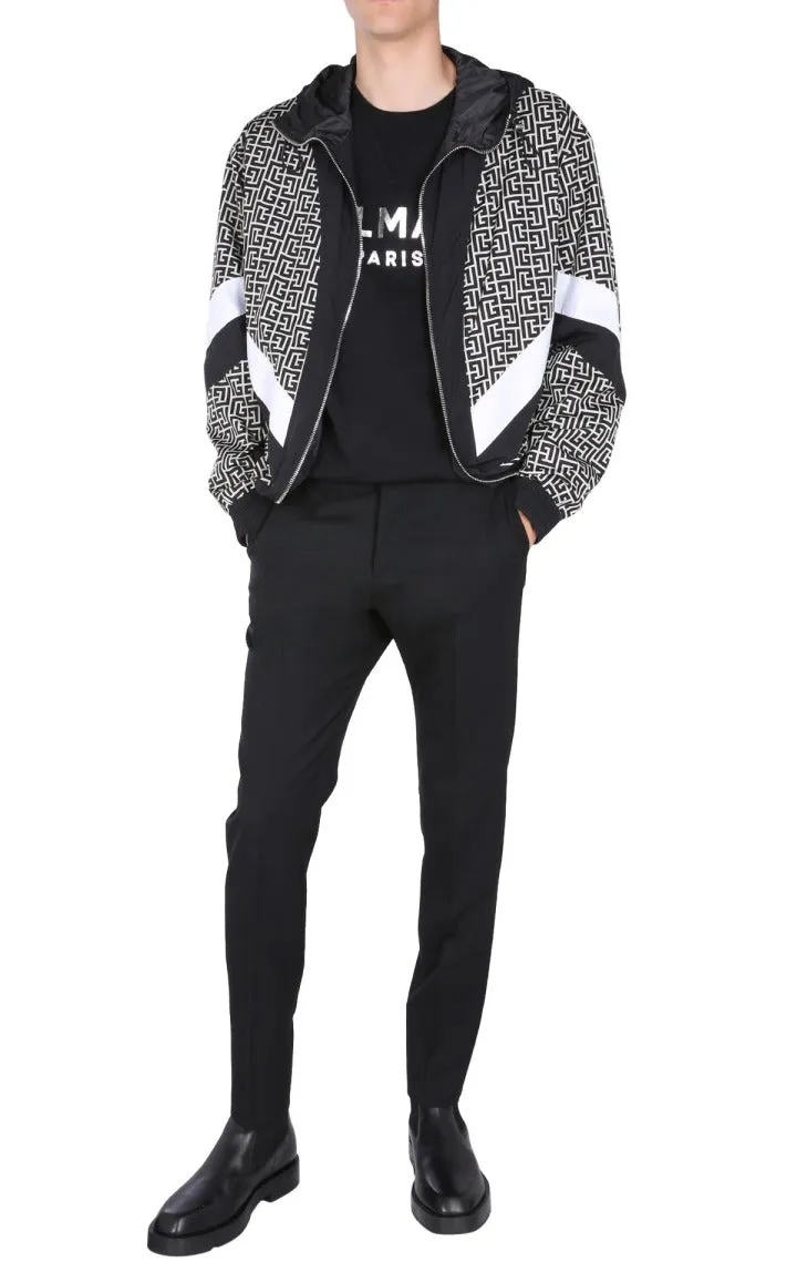 Balmain Monogram Printed Zipped Jacket