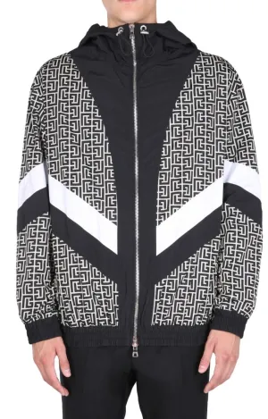 Balmain Monogram Printed Zipped Jacket
