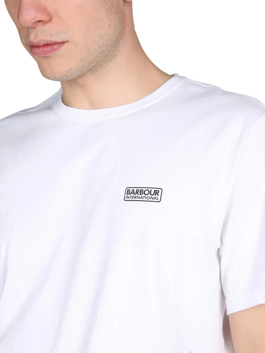 Barbour Logo Printed Crewneck T-Shirt