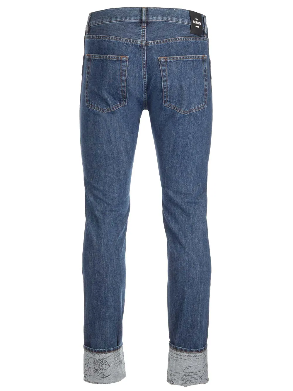 Berluti Logo Patch Straight Leg Jeans