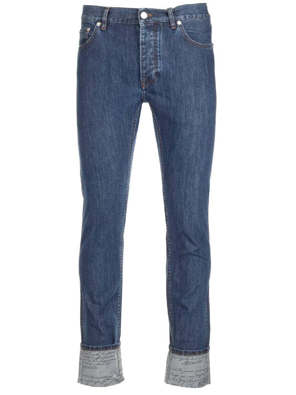 Berluti Logo Patch Straight Leg Jeans