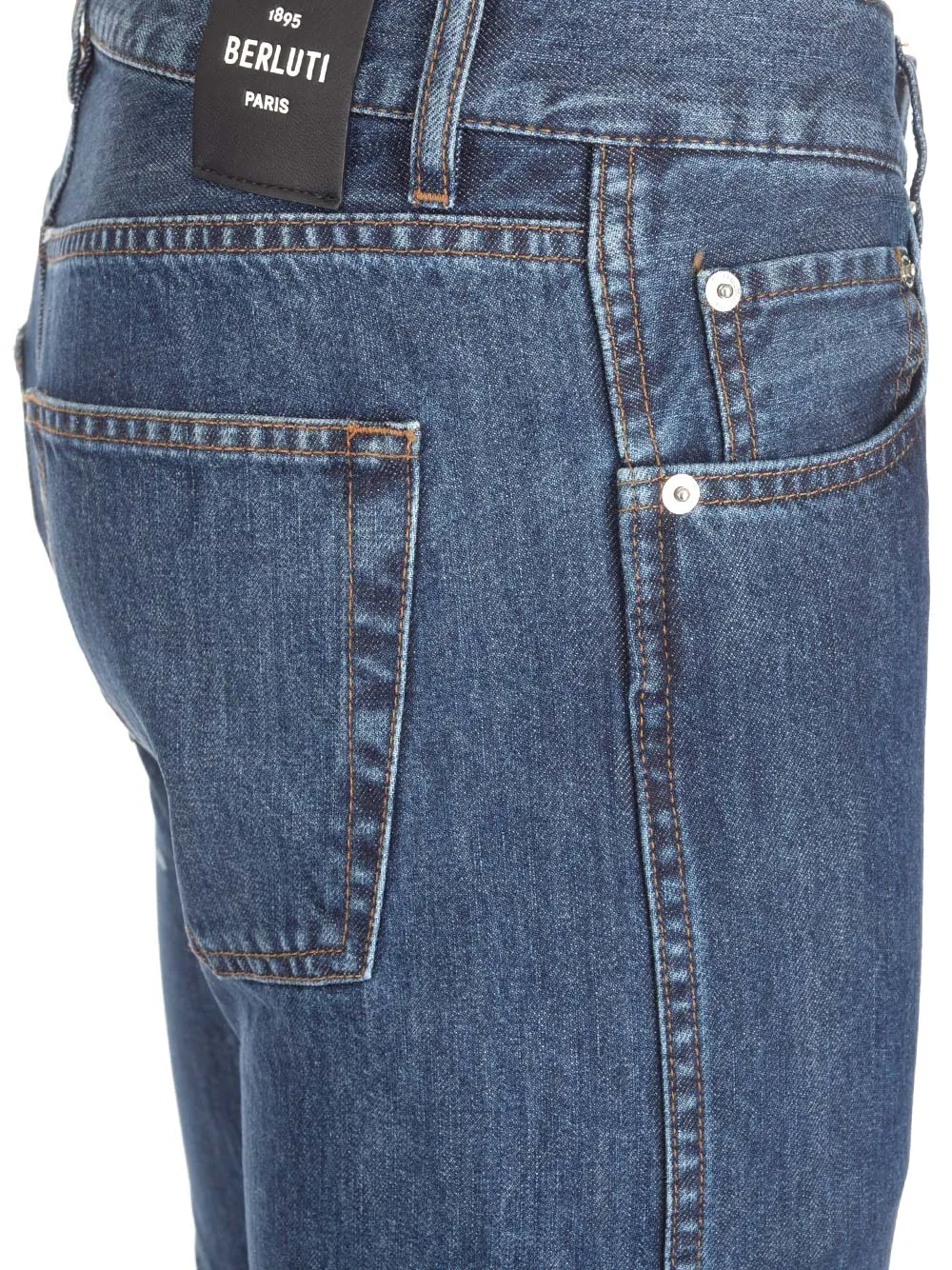 Berluti Logo Patch Straight Leg Jeans