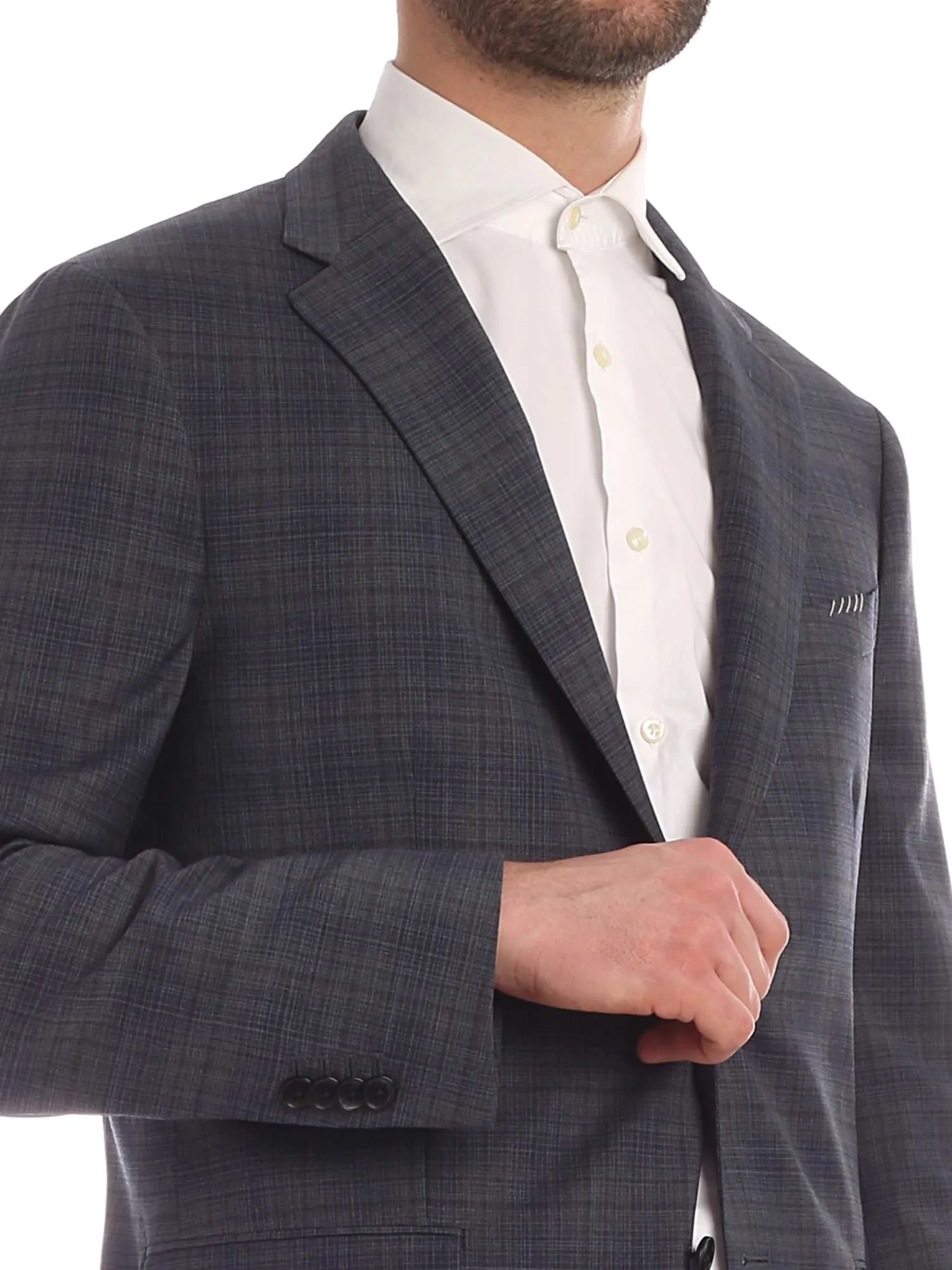 Boglioli Plaid Single-Breasted Two-Piece Suit