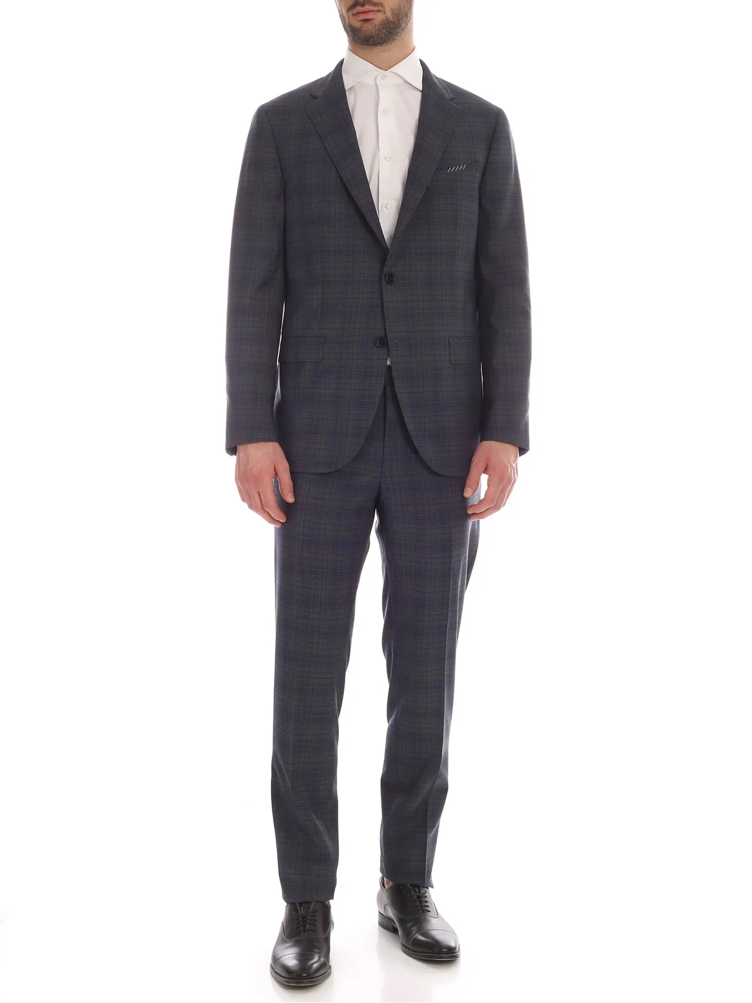 Boglioli Plaid Single-Breasted Two-Piece Suit