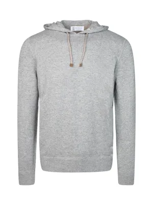 Brunello Cucinelli Drawstring Knitted Hoodie