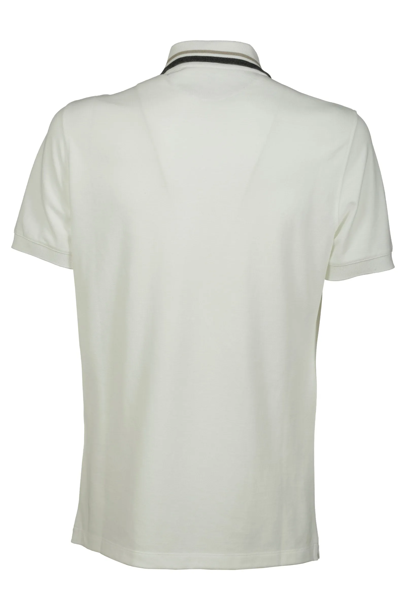 Brunello Cucinelli Striped Collar Polo Shirt