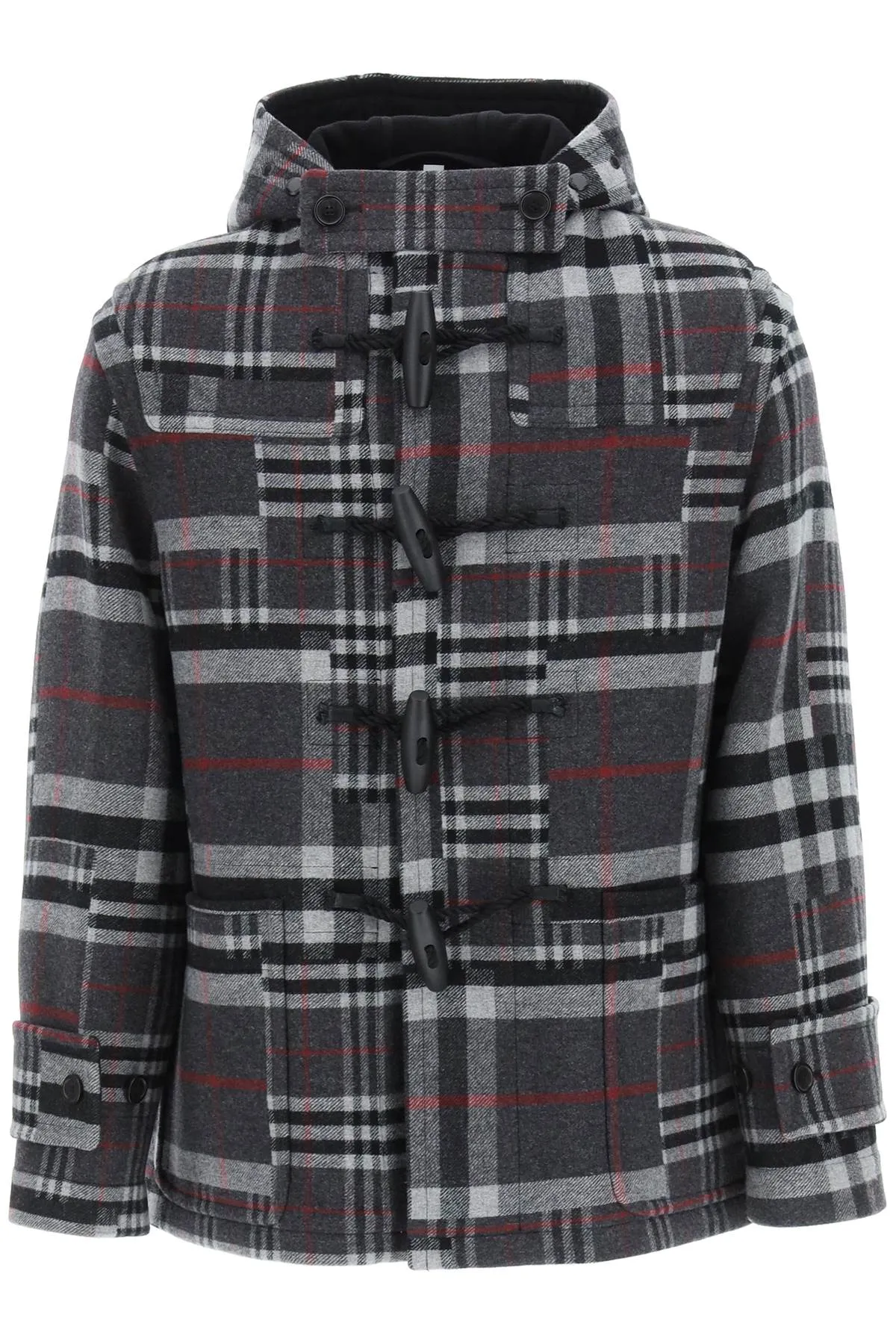 Burberry Checked Oversized Duffle Coat