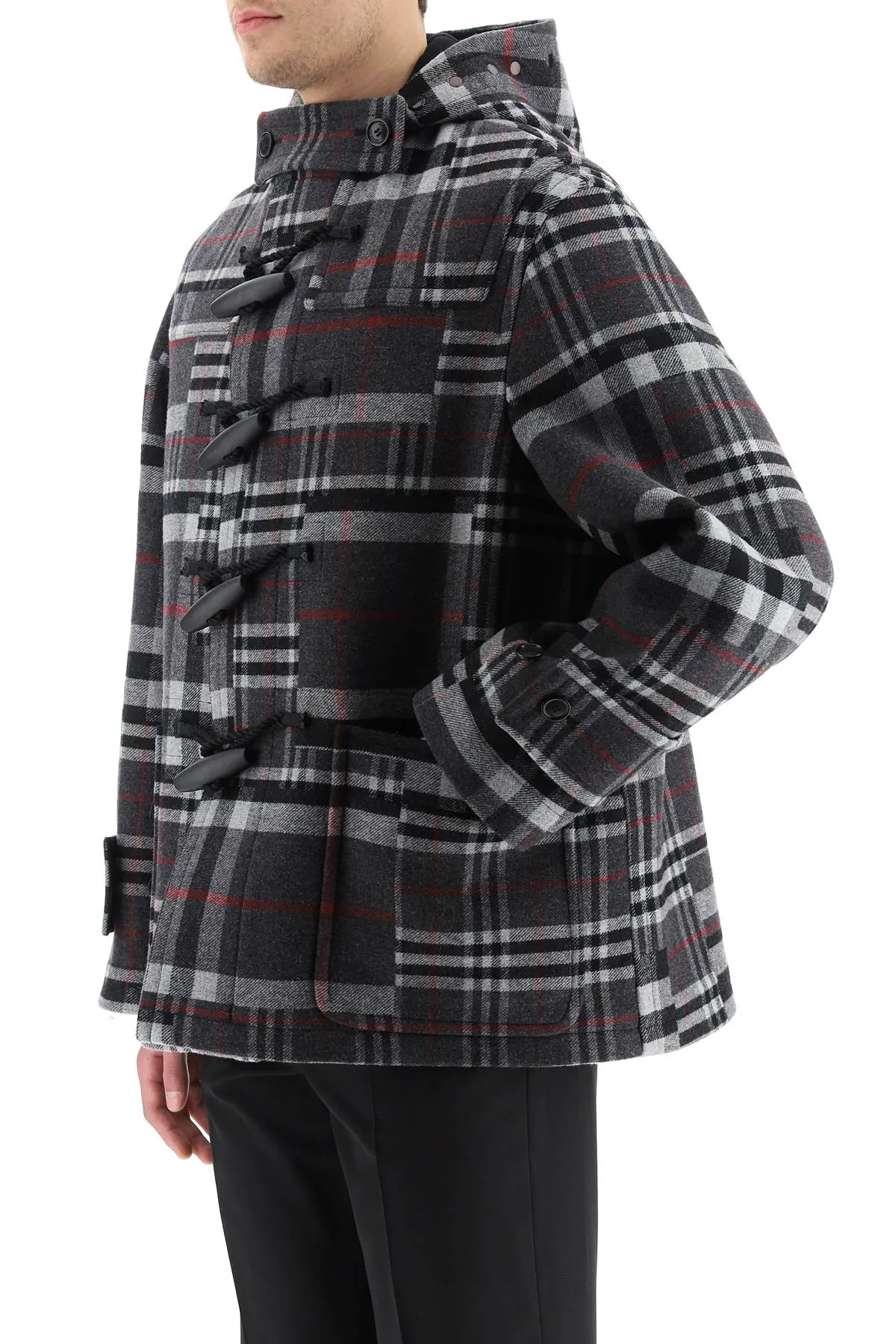 Burberry Checked Oversized Duffle Coat
