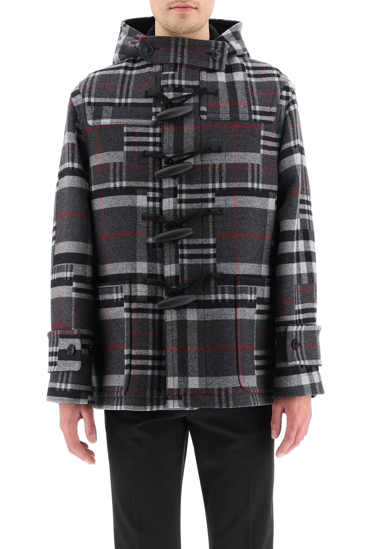 Burberry Checked Oversized Duffle Coat
