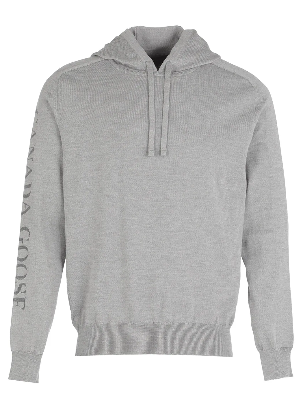 Canada Goose Logo Intarsia Drawstring Knitted Hoodie