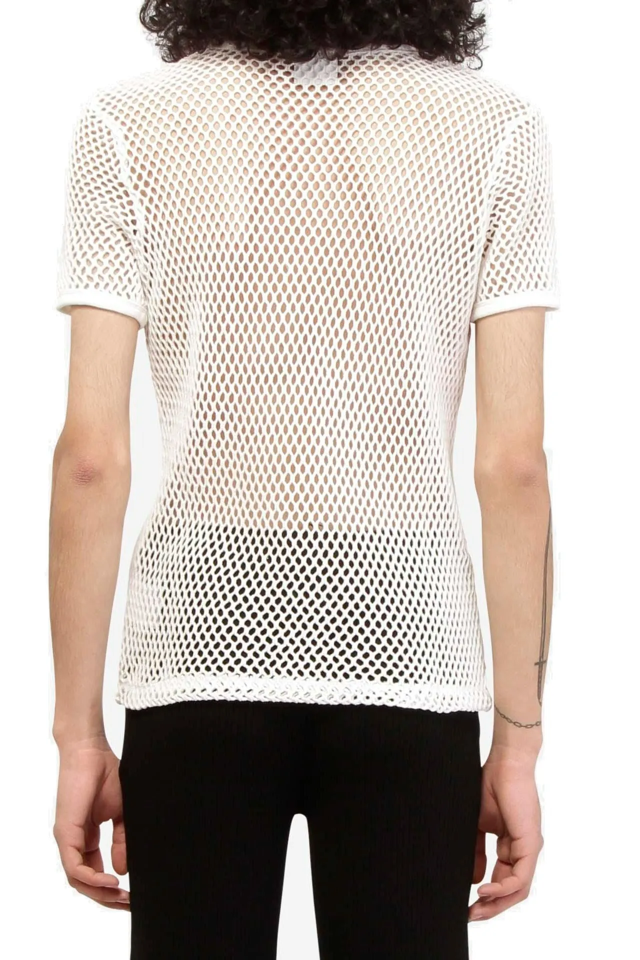 Courrges Crewneck Mesh T-Shirt
