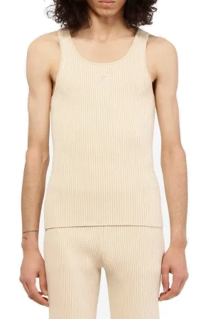 Courrges Logo Patch Sleeveless Tank Top