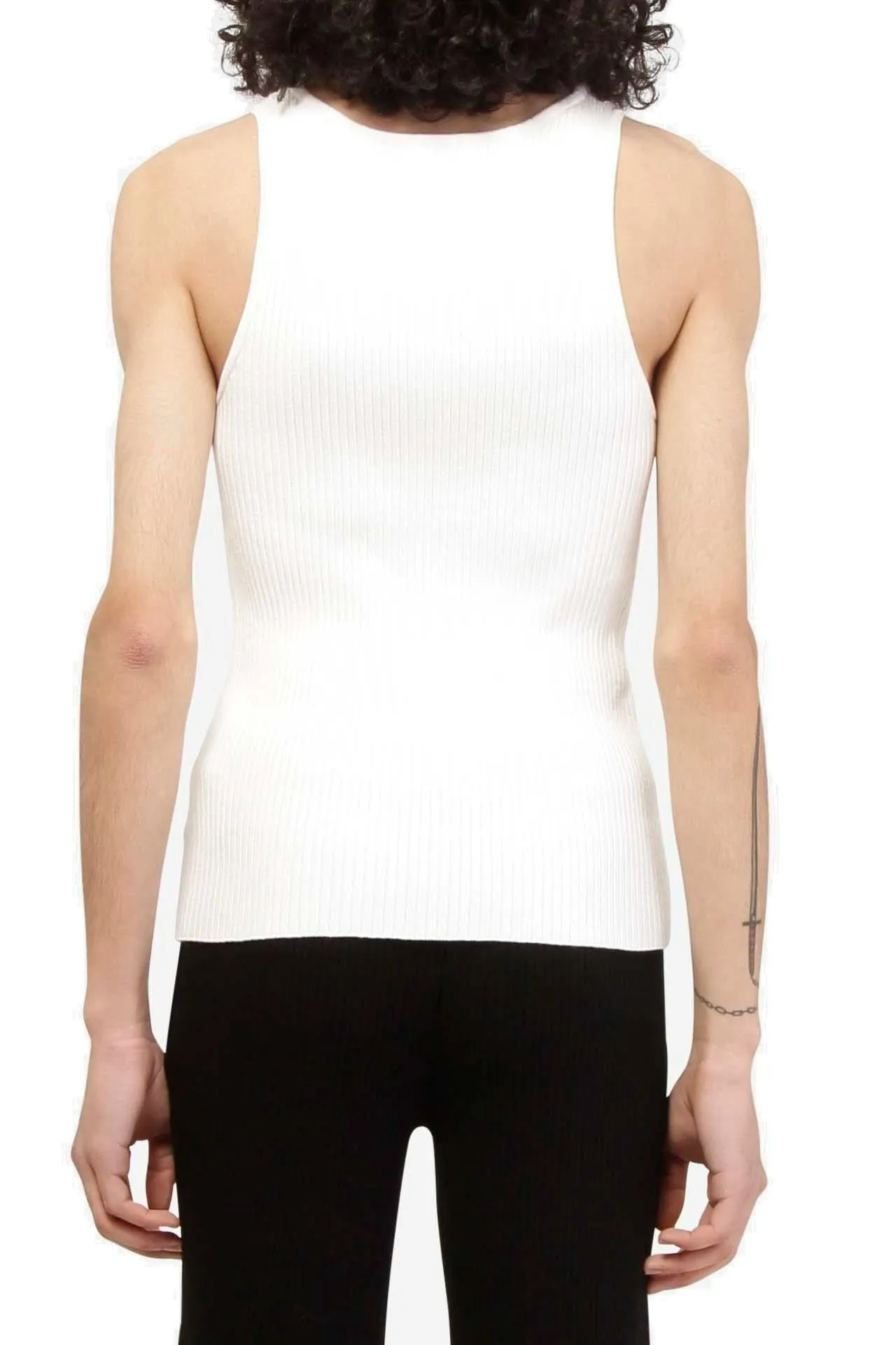 Courrges Logo Patch Sleeveless Tank Top