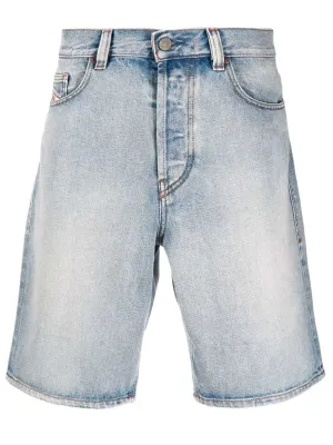 Diesel D-Macs-Z Logo Patch Denim Shorts