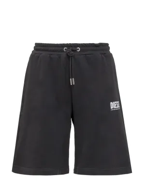 Diesel Logo Print Sweat Shorts