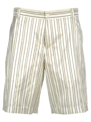 Dior Homme Striped Logo Bermuda Shorts