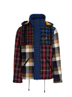 Dolce & Gabbana Check Patchwork Drawstring Coat